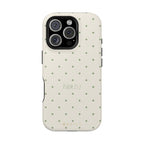 Cream & Sage Polka Dot Case