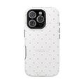 White & Soft Pink Polka Dot Case