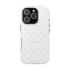 White & Soft Pink Polka Dot Case