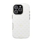 White & Yellow Polka Dot Case