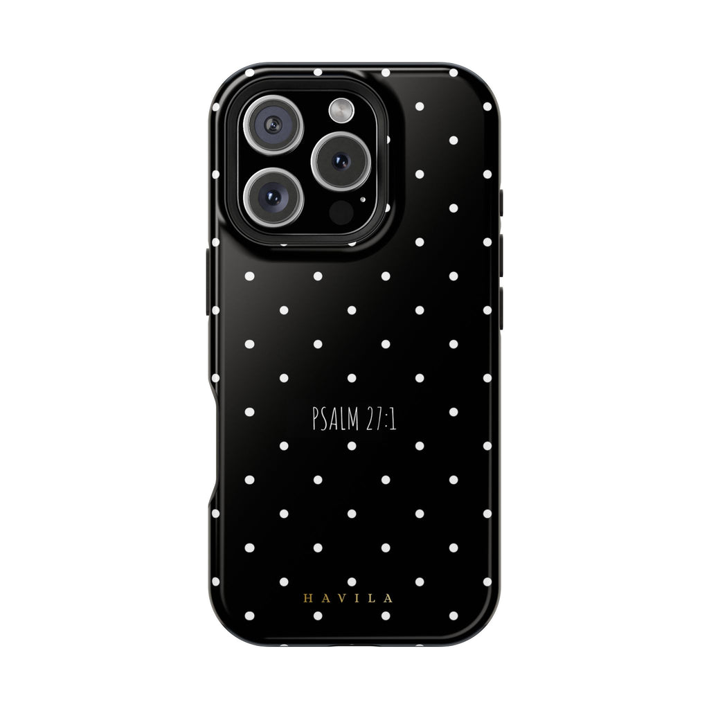 Midnight Black Polka Dot Case