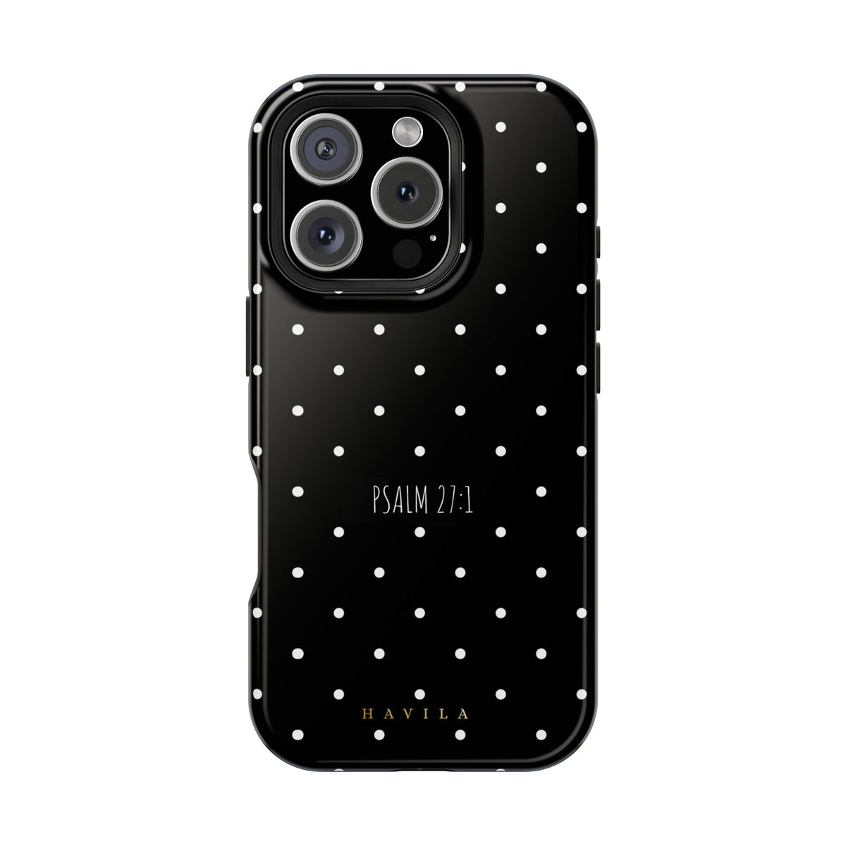 Midnight Black Polka Dot Case