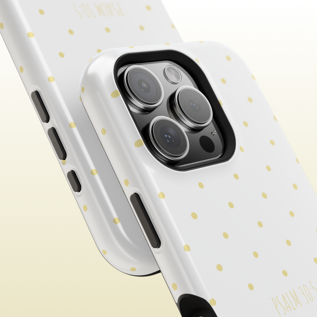 White & Yellow Polka Dot Case