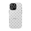 Crisp White & Black Polka Dot Case