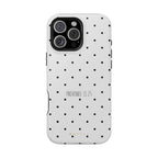 Crisp White & Black Polka Dot Case