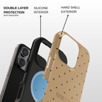 Tan & Burgundy Polka Dot Case