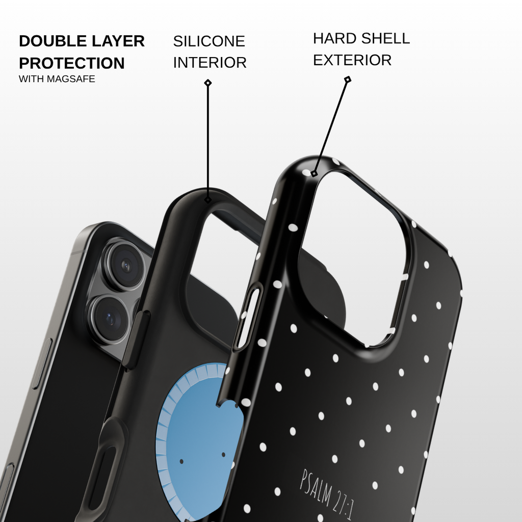 Midnight Black Polka Dot Case