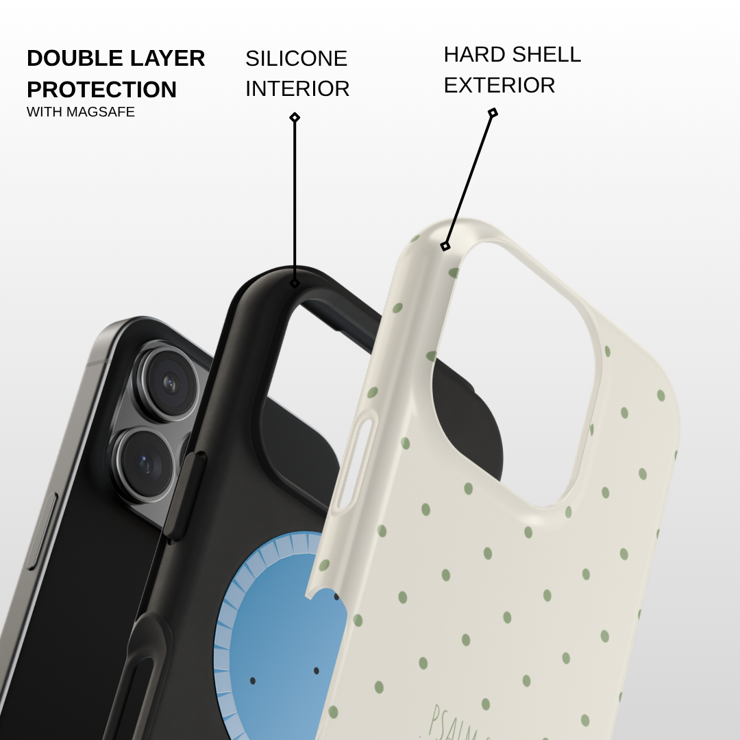 Cream & Sage Polka Dot Case